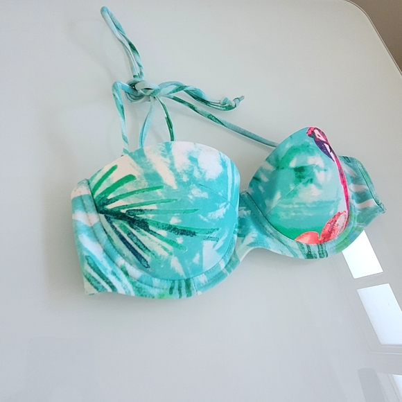 Turquoise Bustier Bikini Top - Size S - Picture 3 of 4